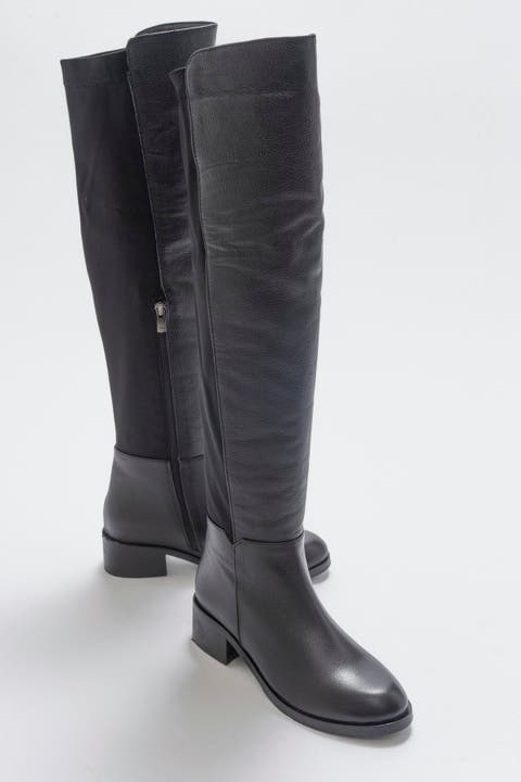 Cassie Leather Knee High Boot