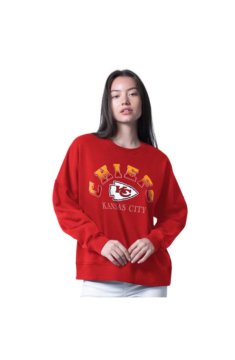 G-III 4HER BY CARL BANKS Women's G-III 4Her by Carl Banks Red Kansas City Chiefs Oversized Feud Sweatshirt, Main, color, Red