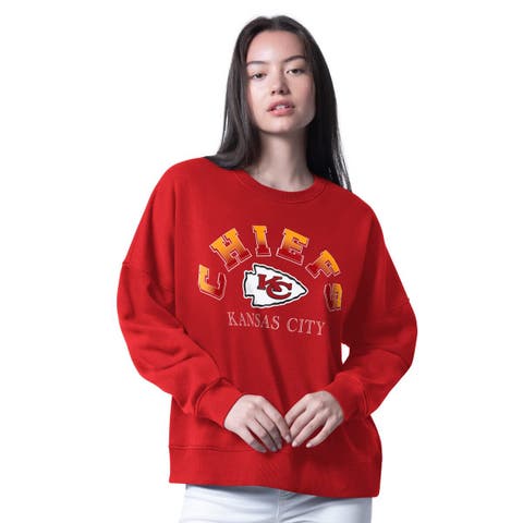 Women's G-III 4Her by Carl Banks Red Kansas City Chiefs Oversized Feud Sweatshirt