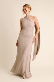 Six Stories One Shoulder Chiffon Bridesmaid Dress