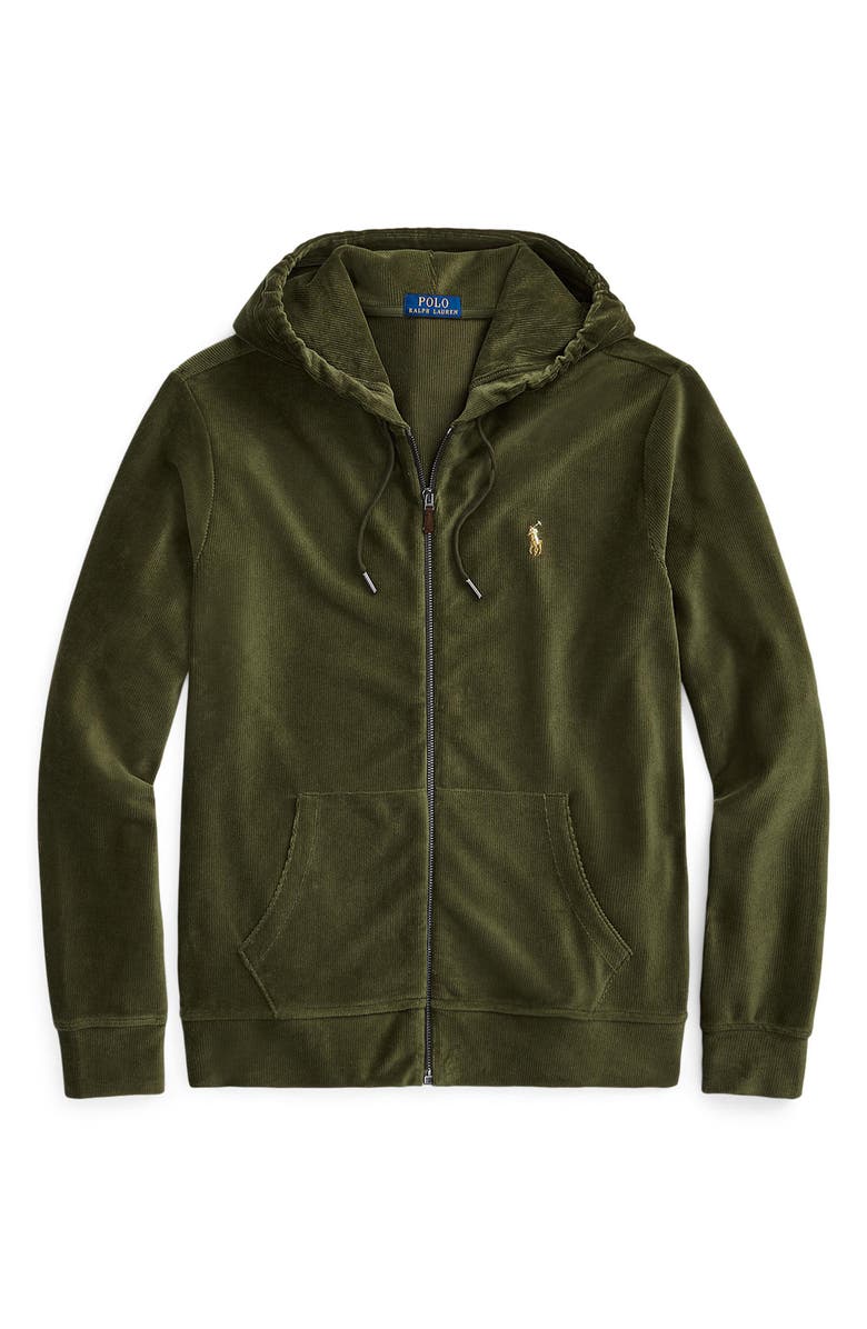 Polo Ralph Lauren Knit Corduroy Zip-Up Hoodie, Alternate, color,
