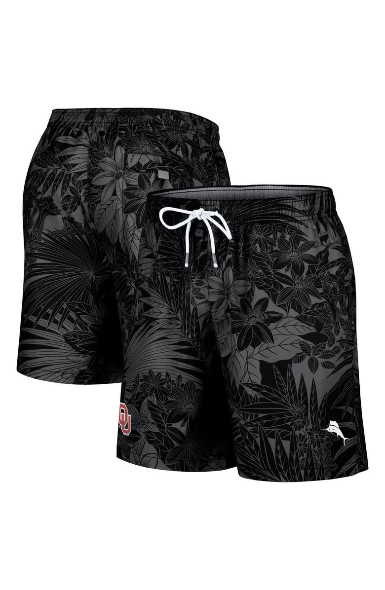 Tommy Bahama Men's Tommy Bahama Black Oklahoma Sooners Santiago Palms Board Shorts, Main, color, 