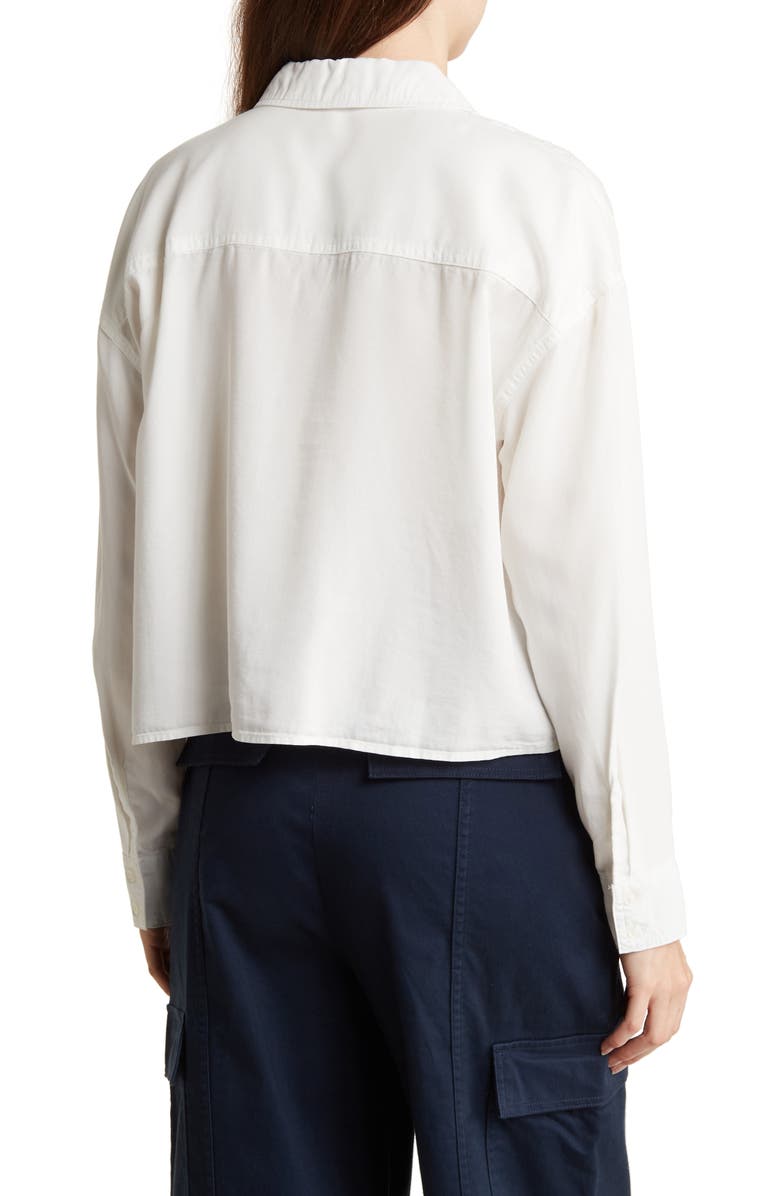 Calvin Klein Jeans Crop Button-Up Shirt, Alternate, color,