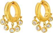 Darius Round Cut Diamond Veil Hoop Earrings
