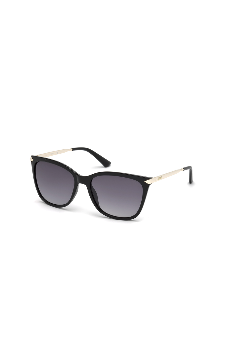 Soft Square Acetate Sunglasses, Main, color, Shiny Black / Gradient Smoke