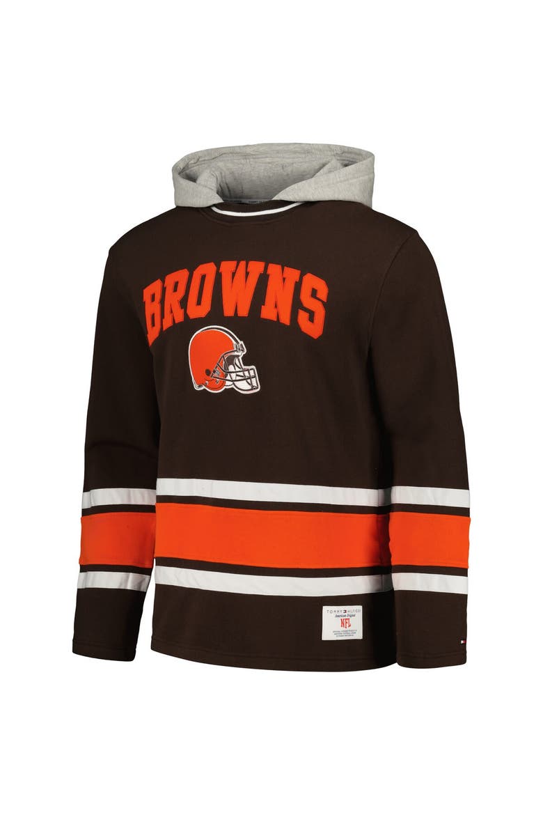 Men's Tommy Hilfiger Brown Cleveland Browns Ivan Fashion Pullover Hoodie, Alternate, color, Brown