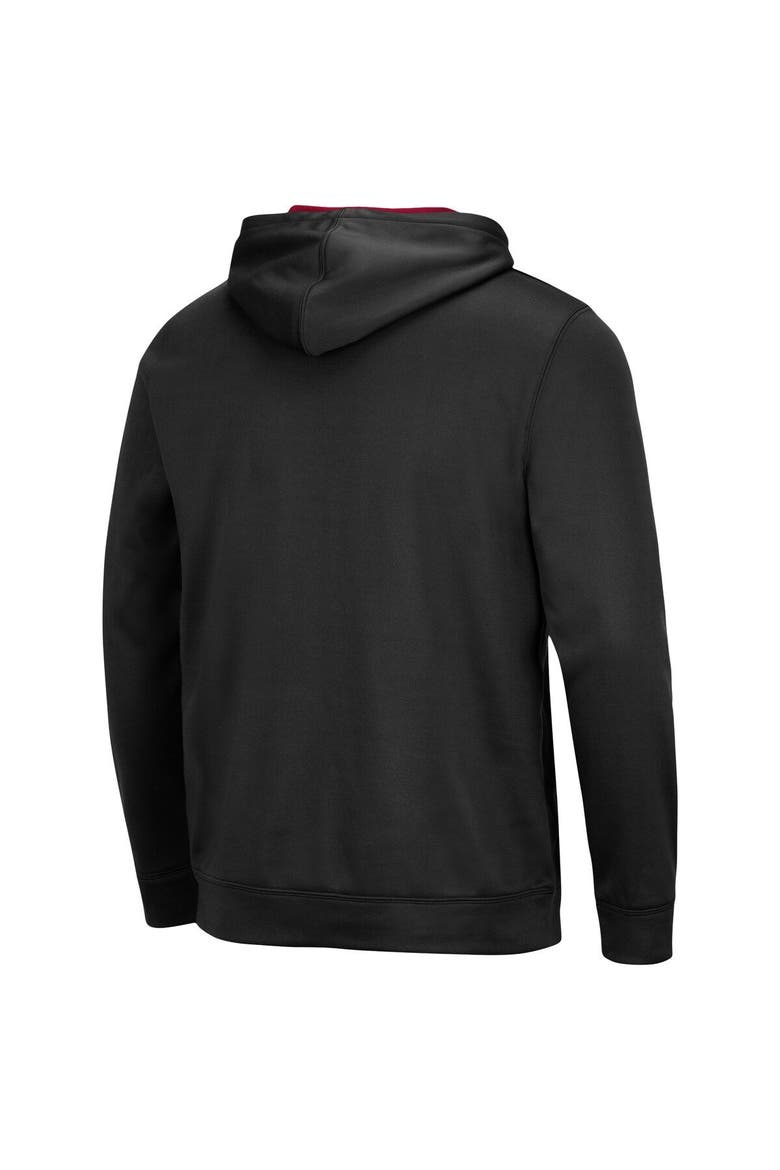 Men's Colosseum Black Alabama Crimson Tide Slash Stack 2.0 Pullover Hoodie, Alternate, color, Black