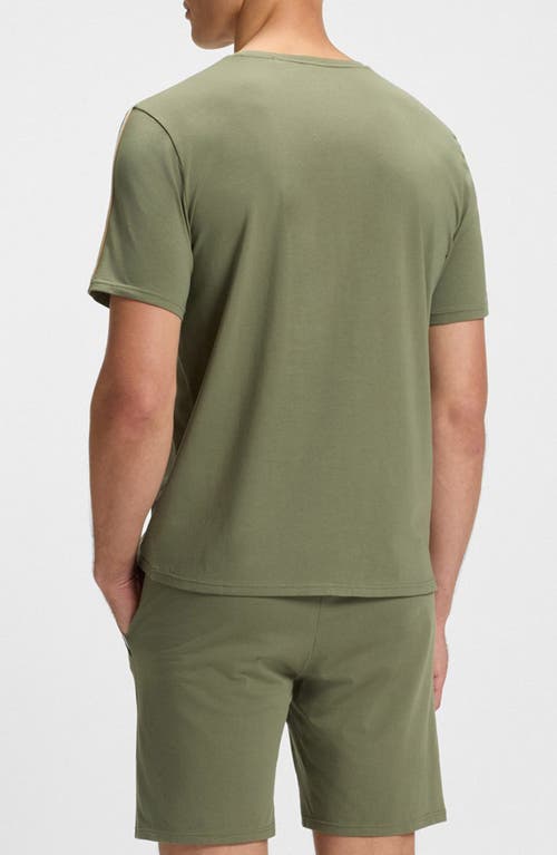 Hugo Boss Boss Unique Stretch Cotton Pajama T-shirt In Green