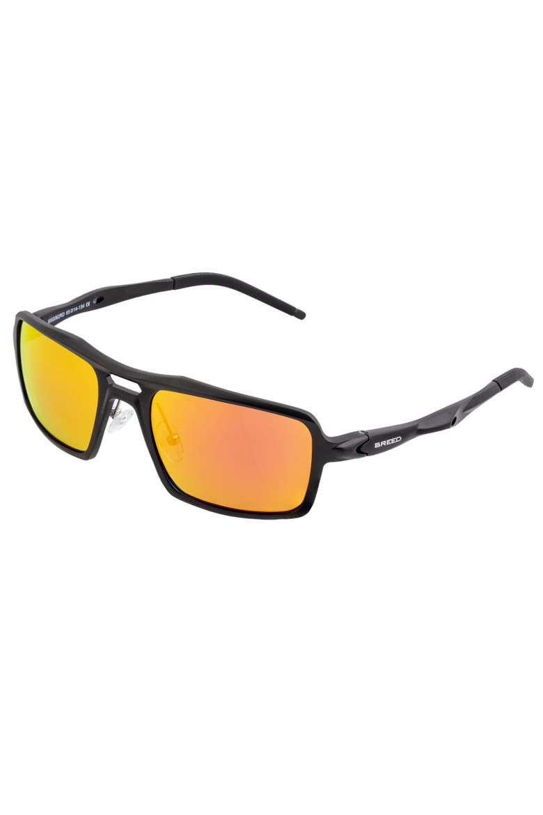 Orpheus Aluminum Polarized Sunglasses, Main, color, Black/Red-Yellow