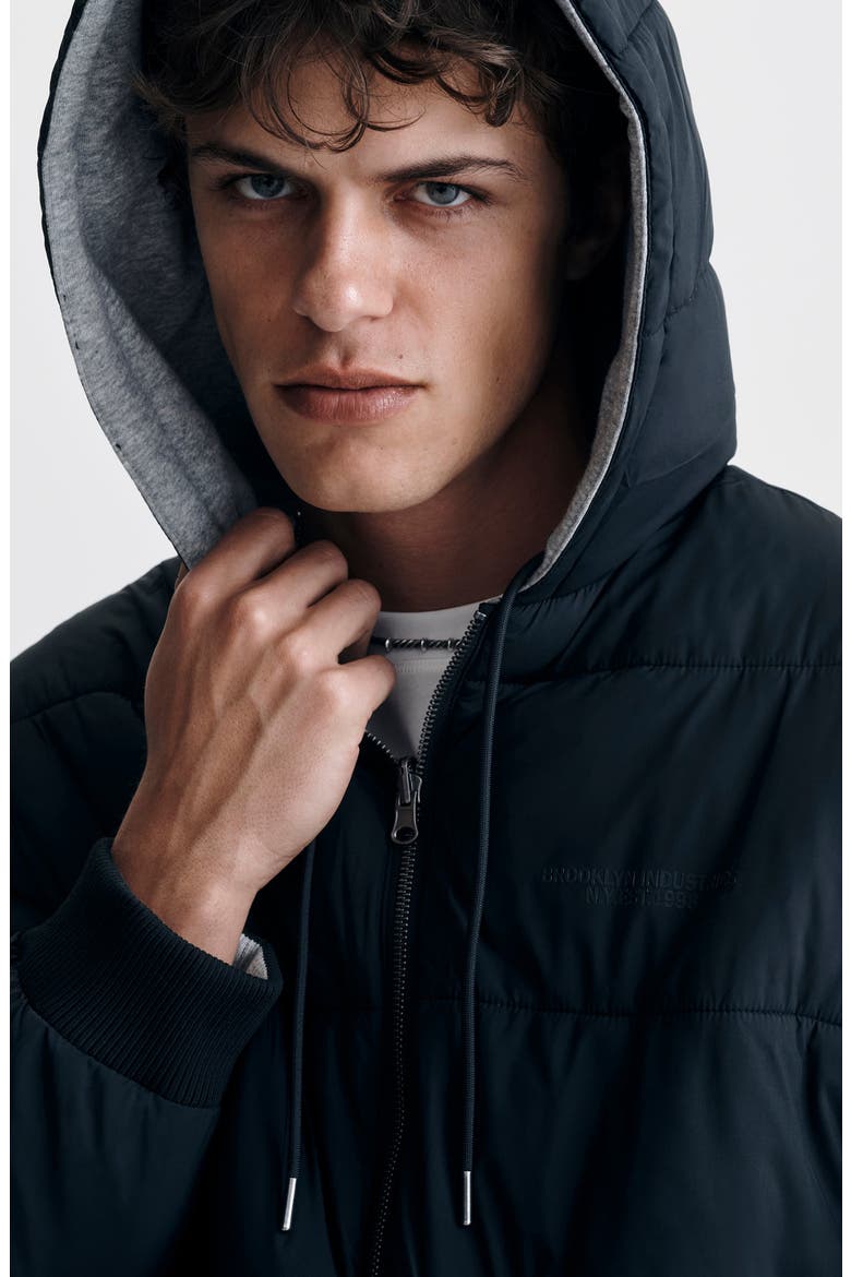 Double Sided Hooded Jacket, Alternate, color, JET BLACK
