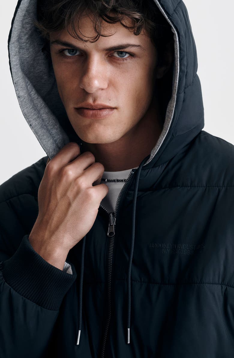 Brooklyn Industries Double Sided Hooded Jacket, Alternate, color, Jet Black