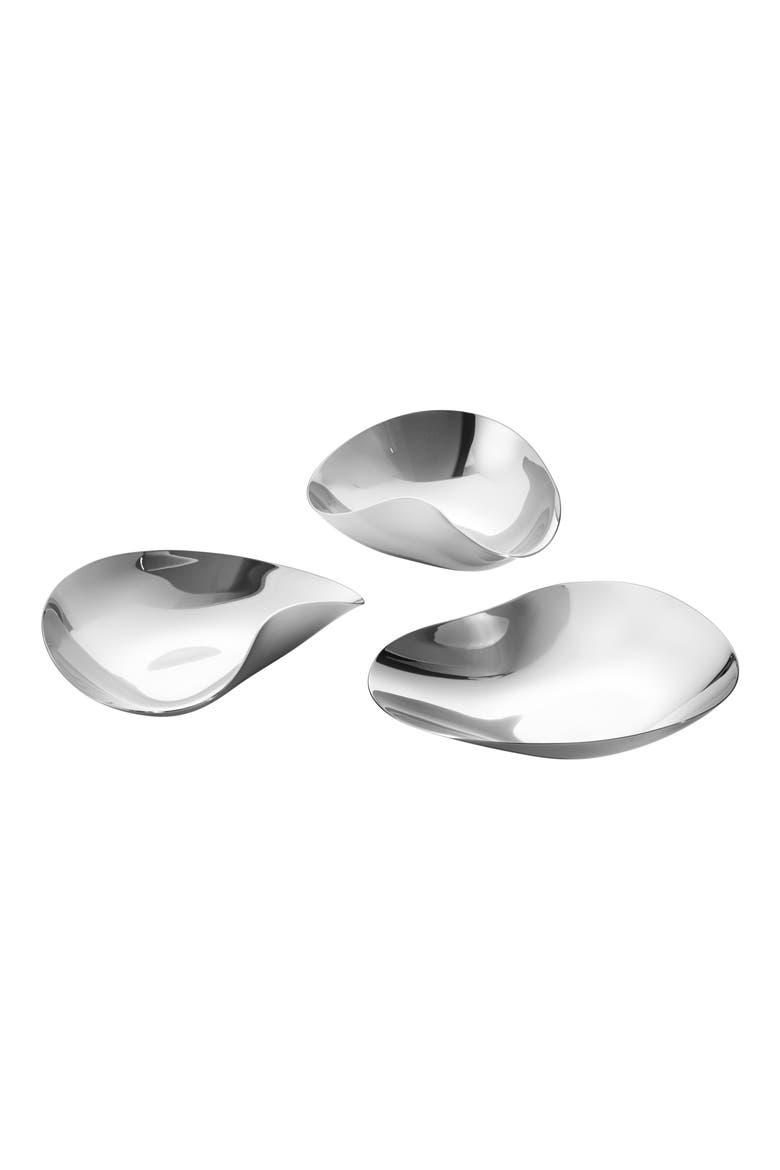Indulgence Set of 3 Condiment Bowls, Main, color, SILVER