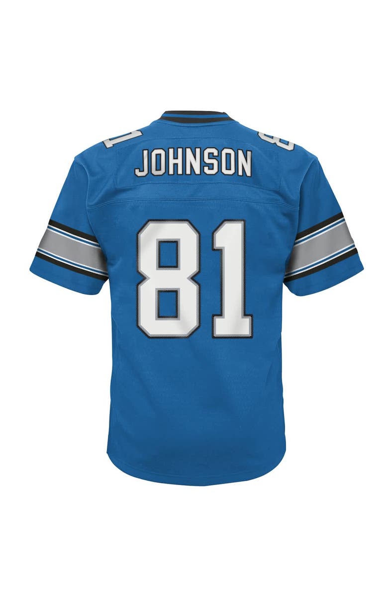 Mitchell & Ness Youth Mitchell & Ness Calvin Johnson Blue Detroit Lions Legacy Replica Jersey, Alternate, color, Blue
