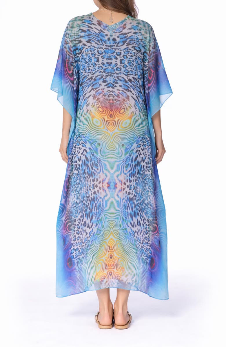 RANEES Long Caftan, Alternate, color, Blue