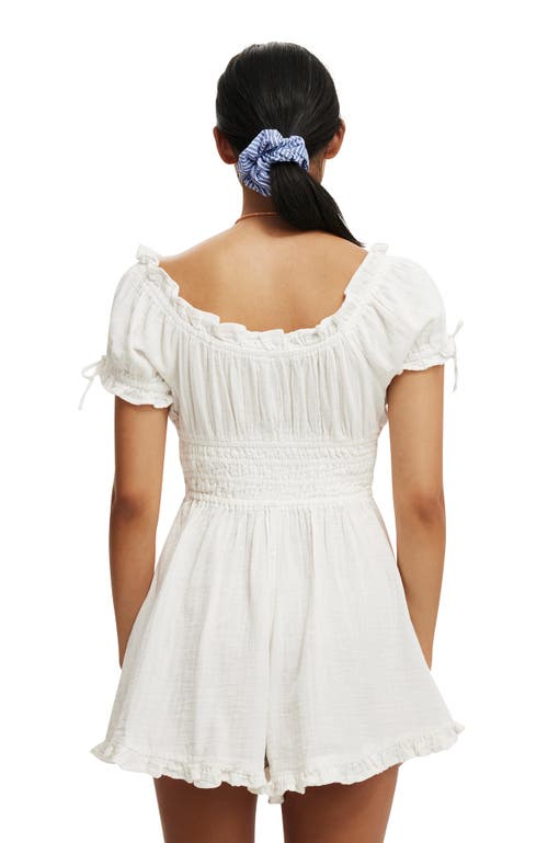Cotton On Sadie Button Through Playsuit In White