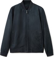 MANGO Faux Suede Bomber Jacket