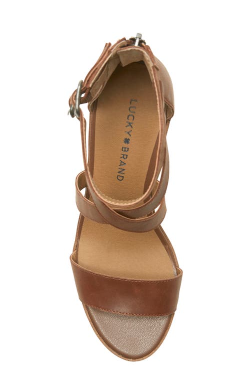 Lucky Brand Ressia Double Ankle Strap Sandal In Brown