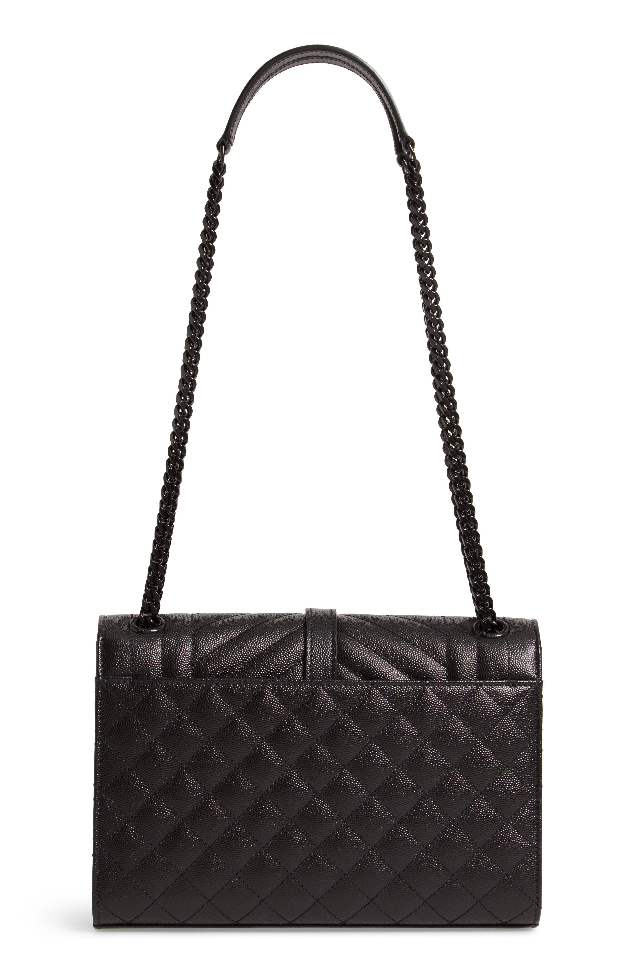 Saint Laurent Medium Monogram Quilted Leather Shoulder Bag, Alternate, color, 