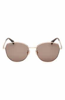 Max Mara 58mm Round Sunglasses