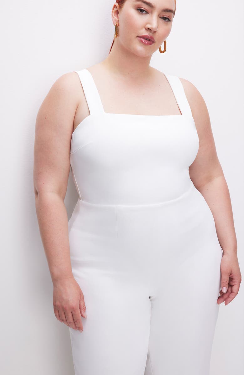 Good American Luxe Column Jumpsuit, Alternate, color, Ivory001