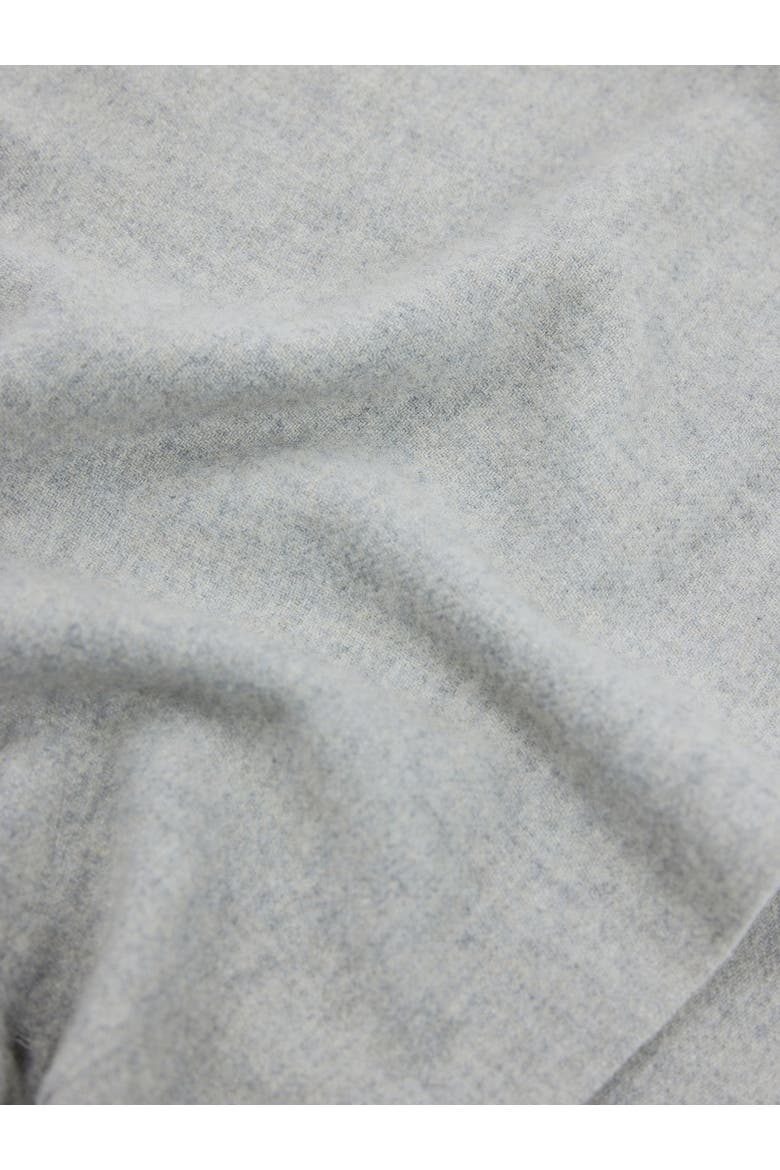 Cashmere Fringed Scarf, Alternate, color, dawn blue