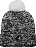 FANATICS Women's Fanatics Branded Black Ottawa Senators Glimmer Cuffed Knit Hat with Pom