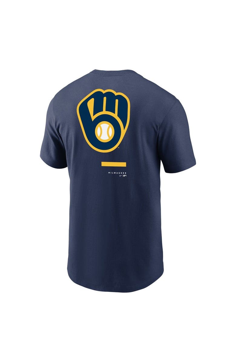 Nike Men's Nike Navy Milwaukee Brewers Over the Shoulder T-Shirt, Alternate, color, Navy