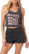 O'Neill Waaaves Crop Graphic Tank