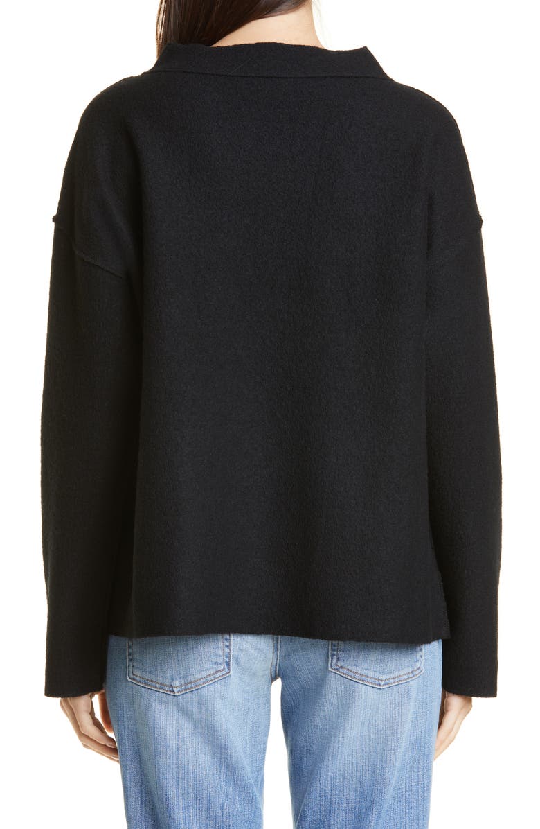 Eileen Fisher Boiled Wool Box Top, Alternate, color,
