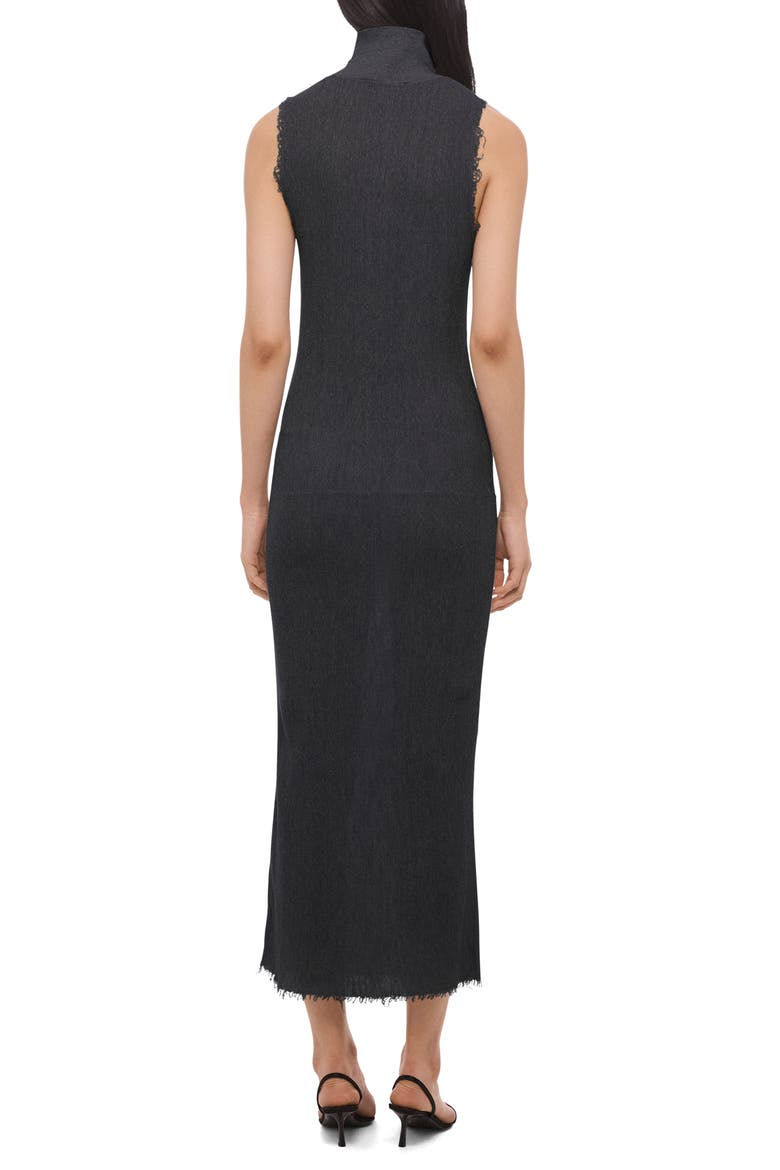 Mock Neck Sleeveless Maxi Sweater Dress, Alternate, color, BLACK