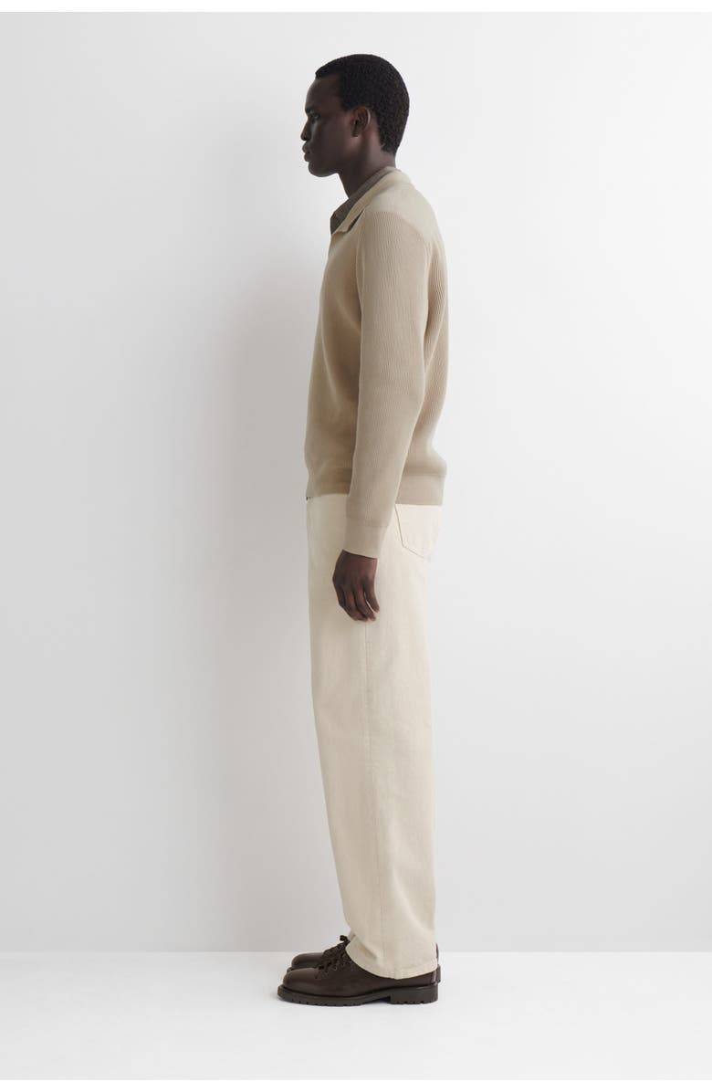 COS Cotton Polo Jumper, Alternate, color, Beige