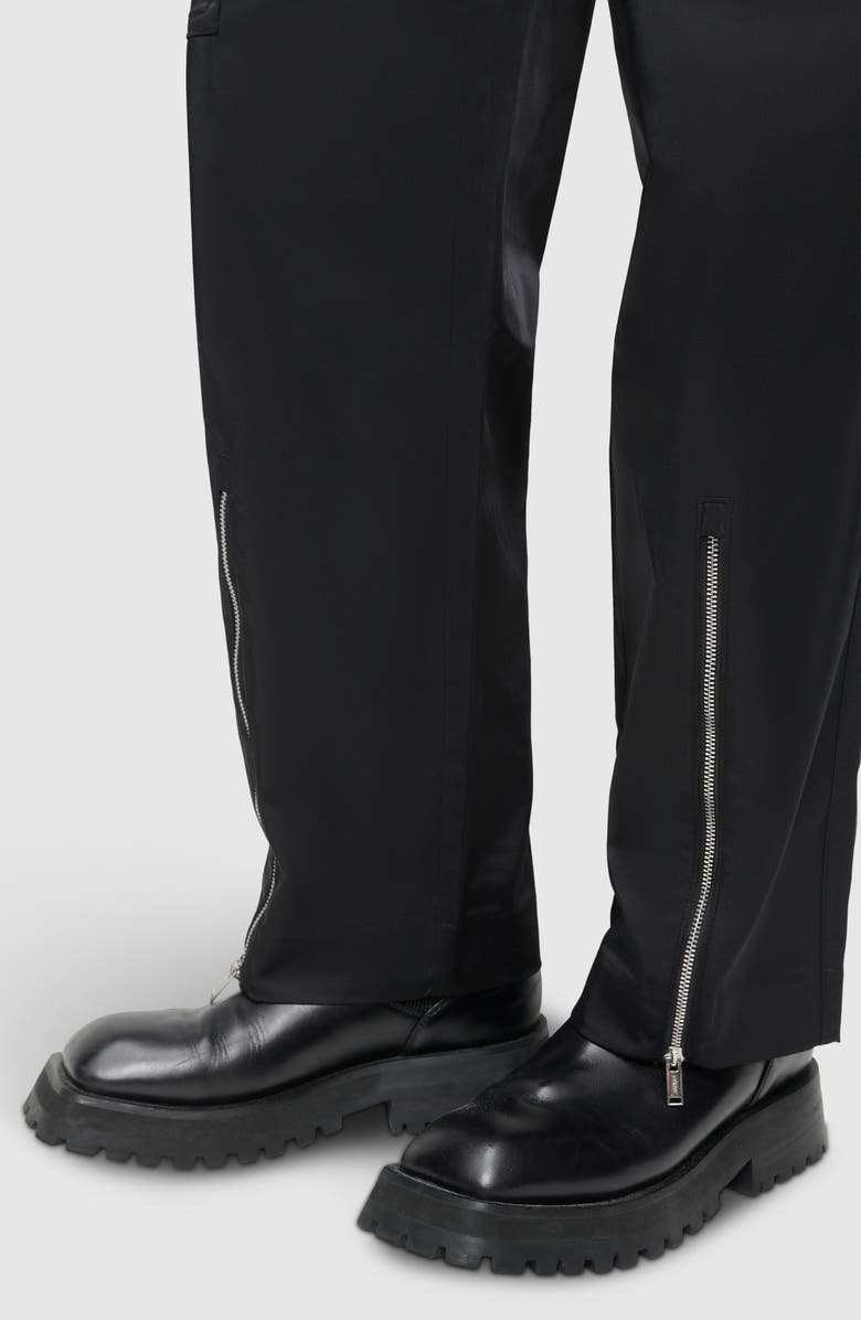 DKNY Zip Cuff Sateen Cargo Pants, Alternate, color, 