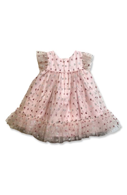 Pippa & Julie Barbara Heart Metallic Party Dress & Bloomers