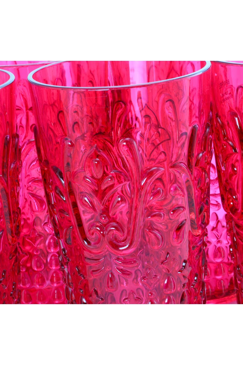 20.5 oz Acrylic Tumbler in Red, Set of 8, Alternate, color, Red