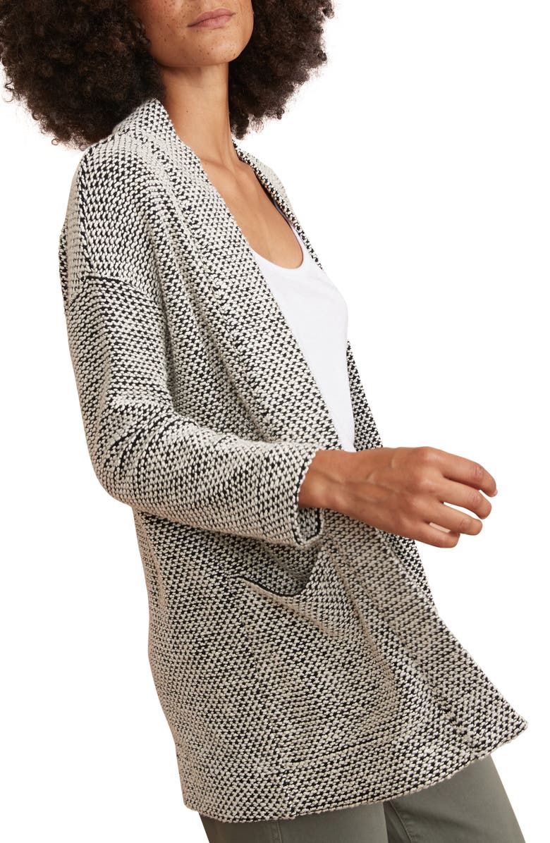 Marine Layer Birdseye Cardigan, Alternate, color, Black/ White Contrast