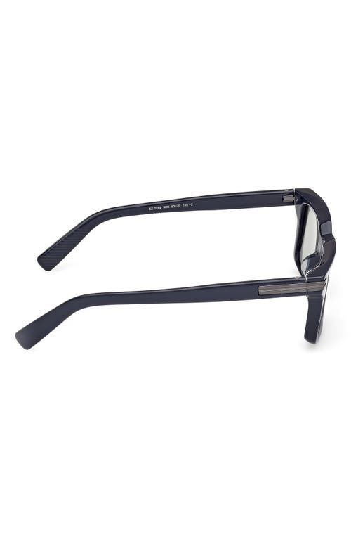 Zegna 53mm Rectangular Sunglasses In Black