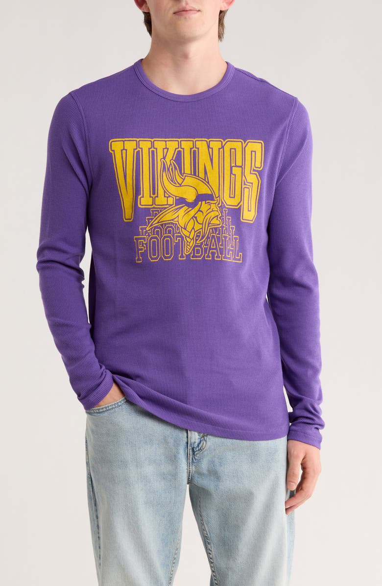 Junk Food Vikings Long Sleeve Thermal Graphic T-Shirt, Main, color, Purple