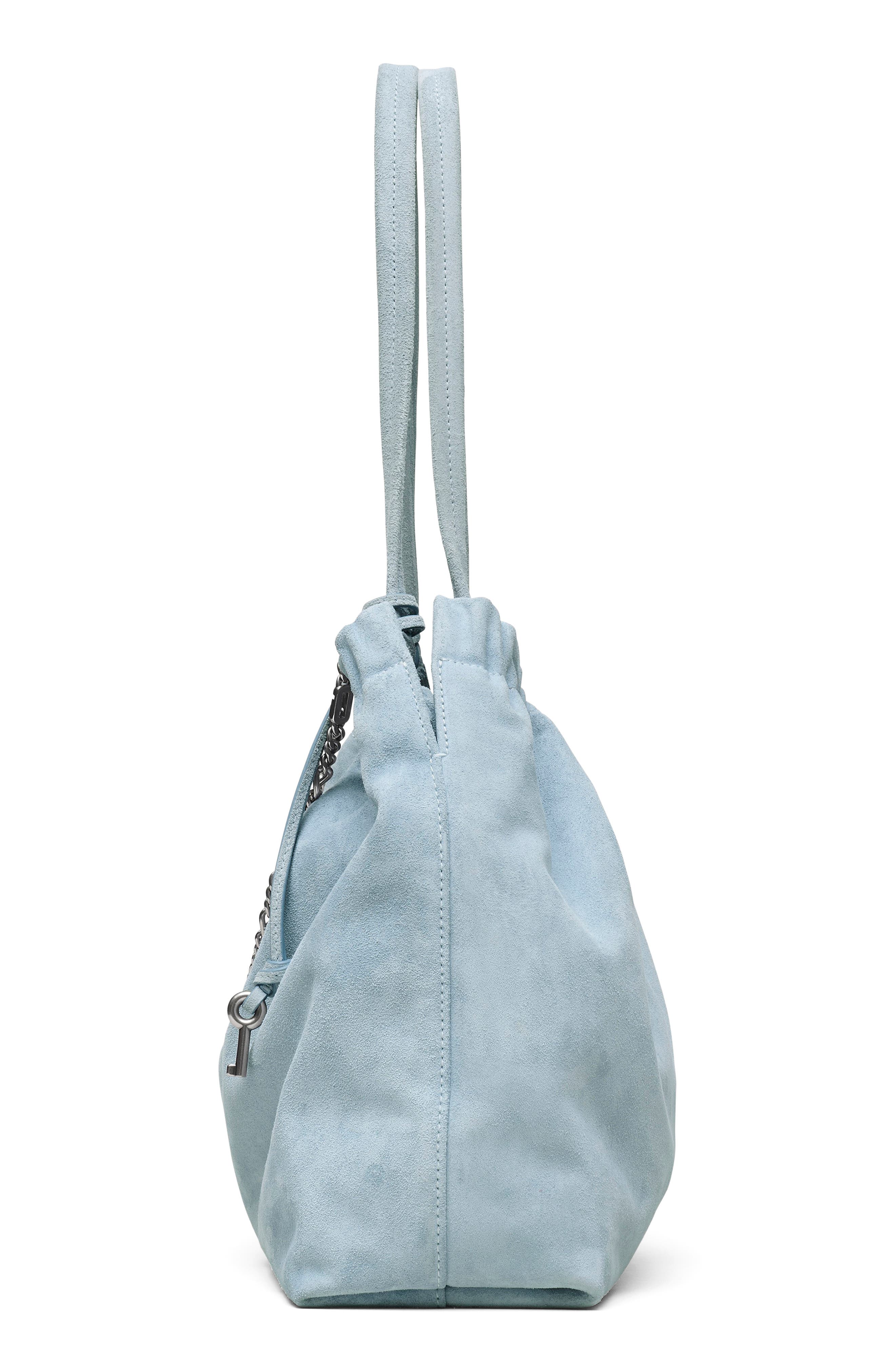 Marc Jacobs The Cristina Suede Tote, Alternate, color, Blue Mist