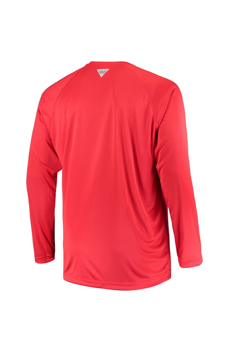 Columbia Men's Columbia Red Georgia Bulldogs Big & Tall Terminal Tackle Long Sleeve Omni-Shade T-Shirt, Alternate, color, Red