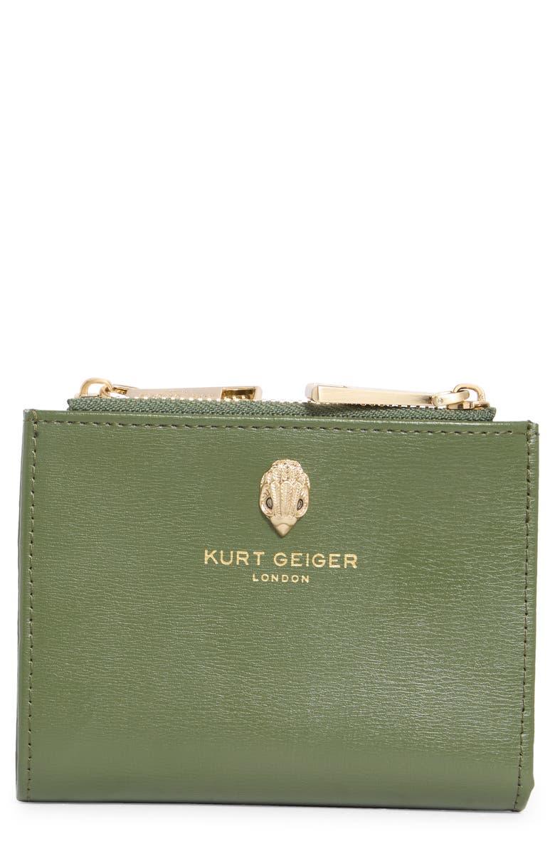 Kurt Geiger London Shoreditch Bifold Wallet, Main, color, Green Comb