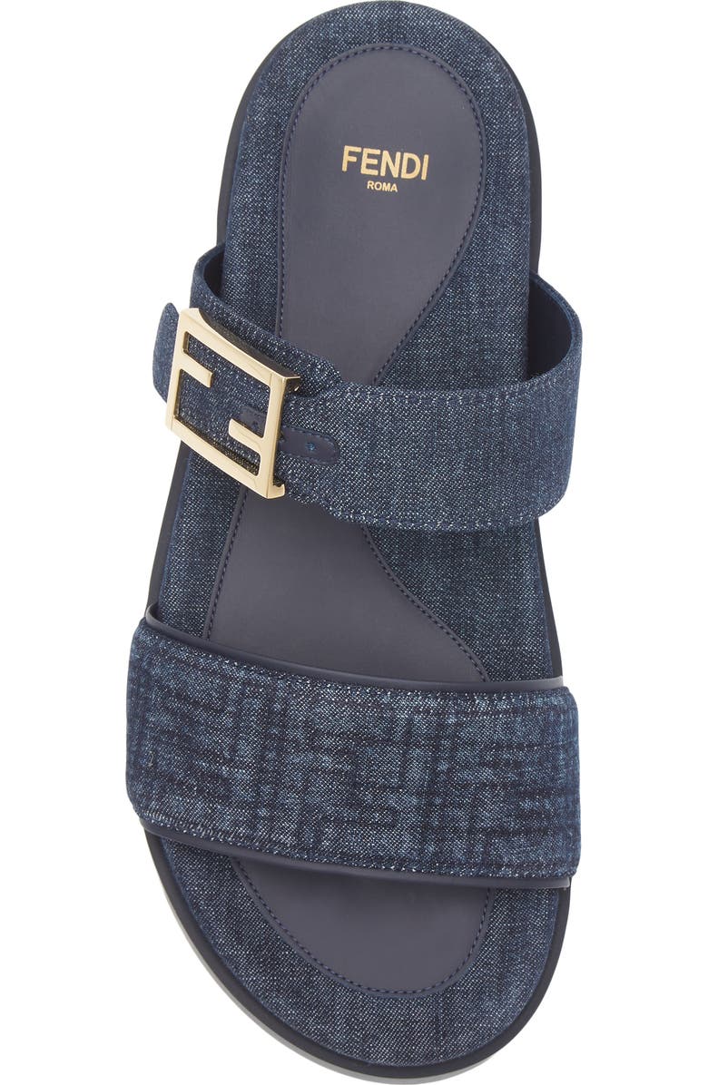 Fendi Feel Footbed Slide Sandal, Alternate, color, Blue