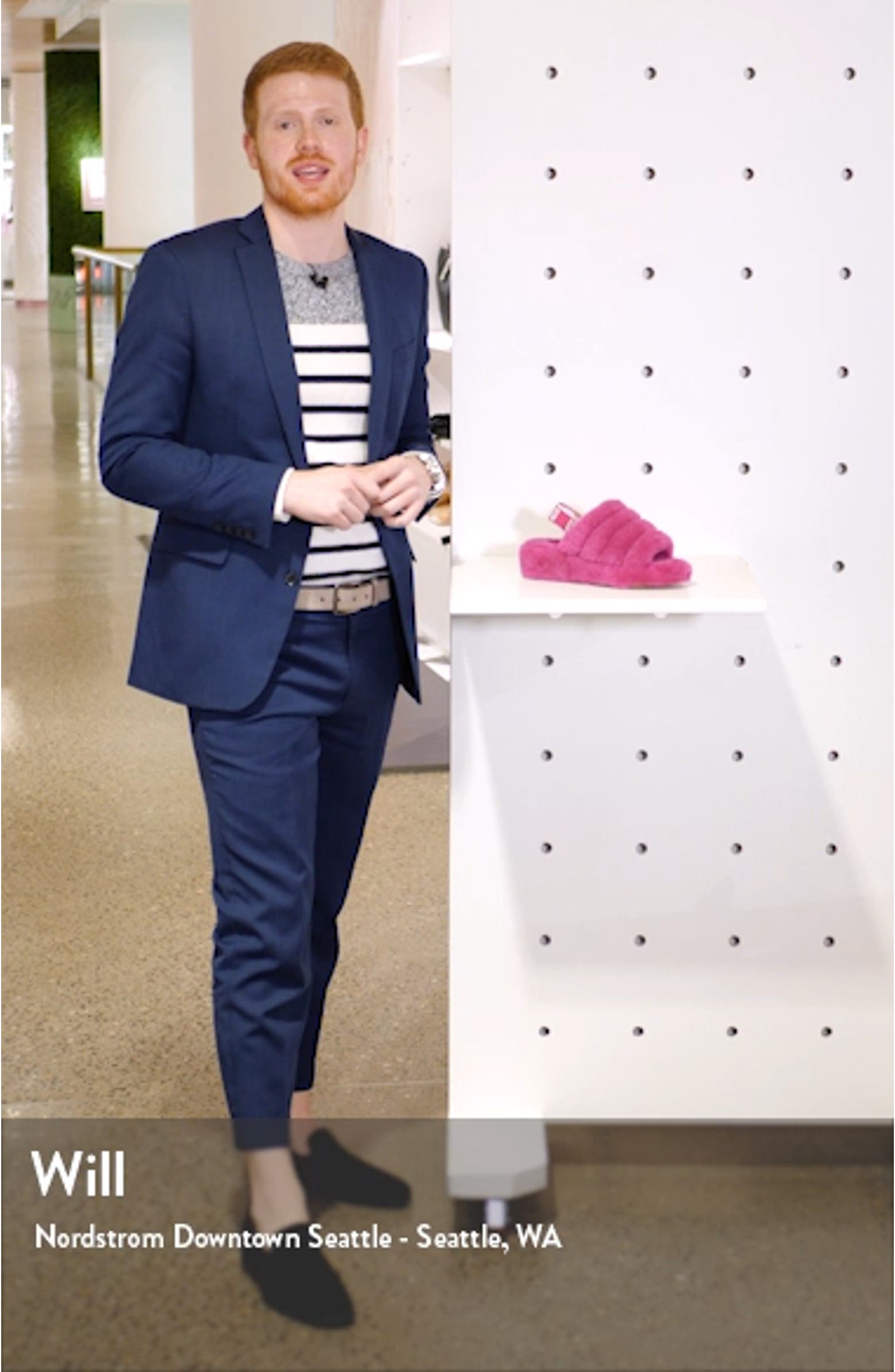 UGG® Fluff Yeah Faux Fur Slingback Sandal (Women) | Nordstrom