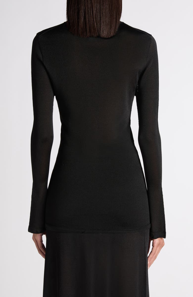 TOM FORD Liquid Viscose Sweater, Alternate, color, Black