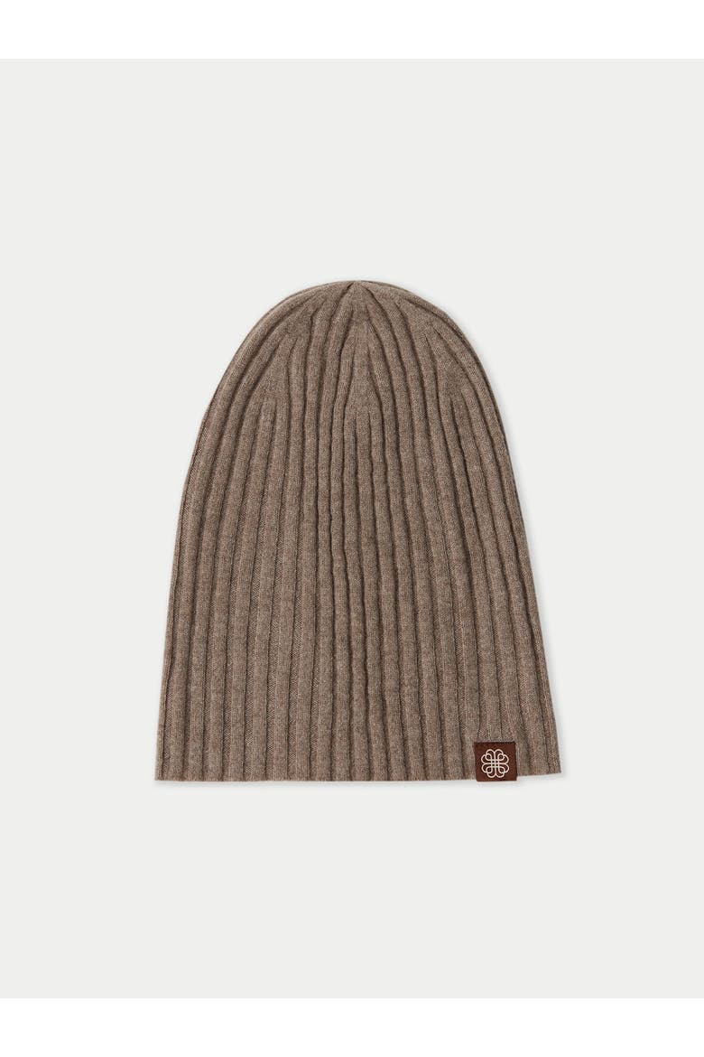 Cashmere Rib Knit Hat, Main, color, taupe