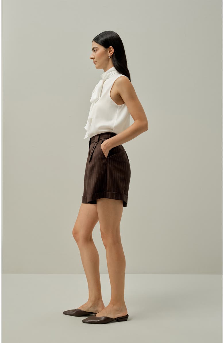 Lilysilk Sleeveless Tie-Neck Silk Blouse, Alternate, color, Natural White