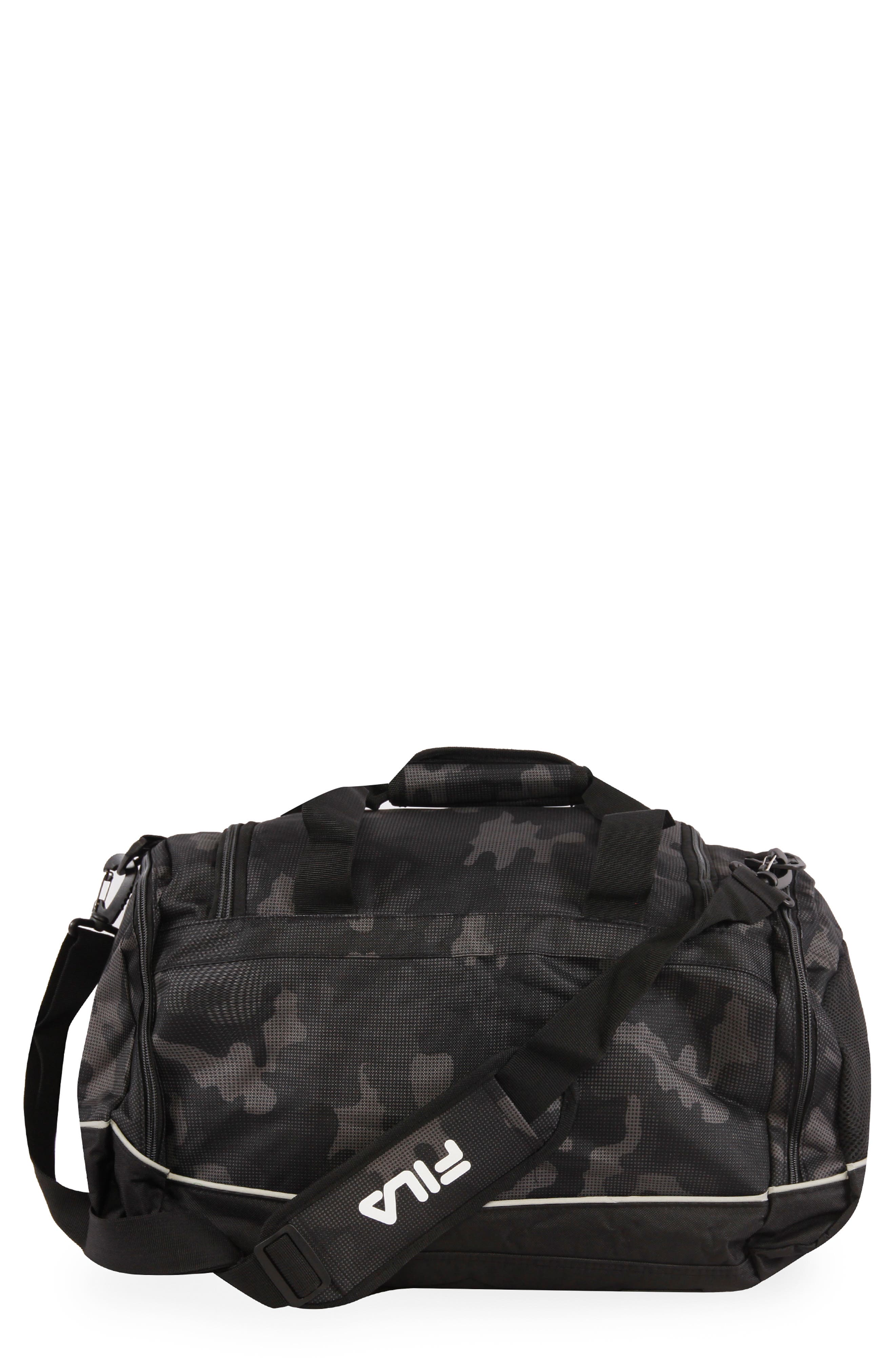 FILA Sprinter 19-Inch Duffle Bag, Alternate, color, Small Black Camo