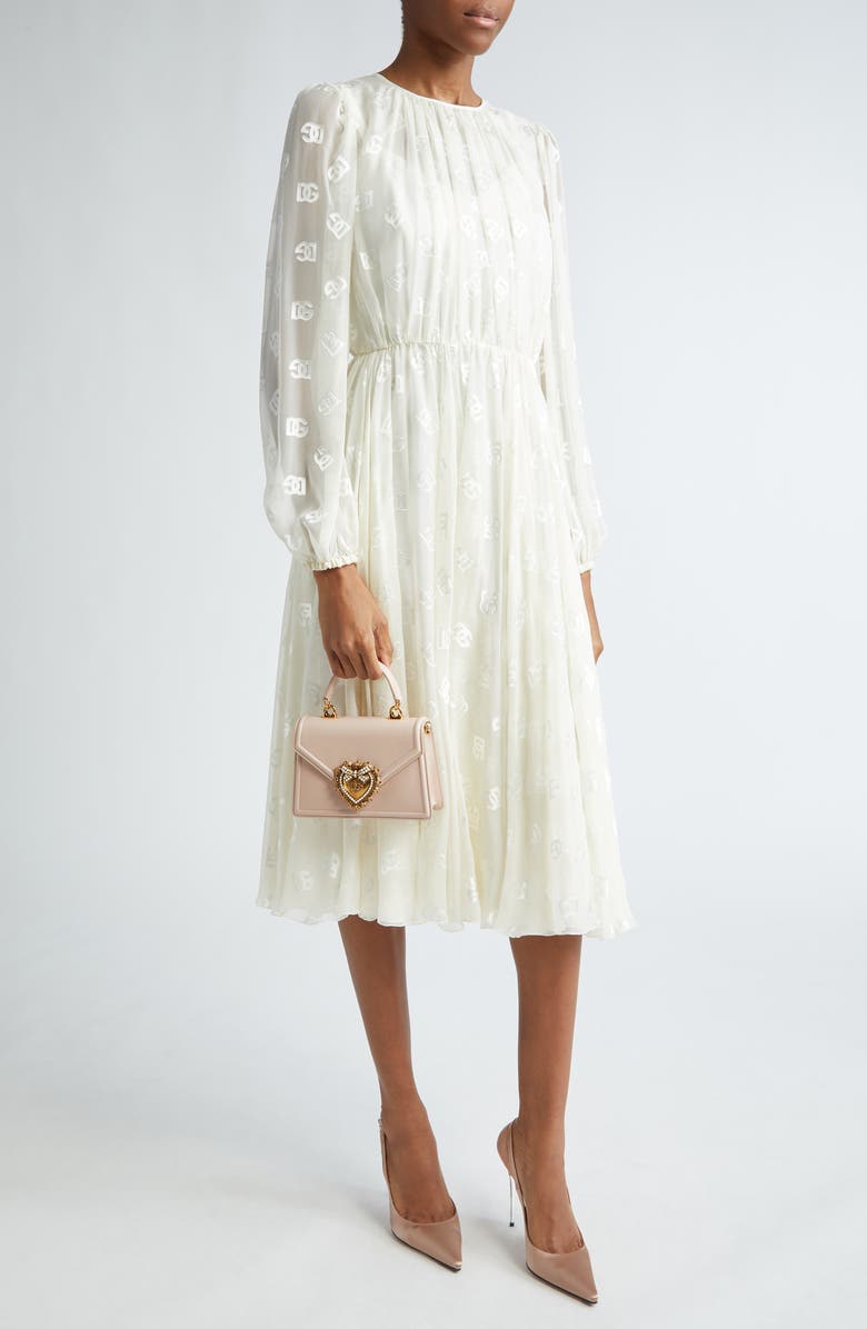 Dolce&Gabbana Mini Devotion Leather Top Handle Bag, Alternate, color, Powder Pink