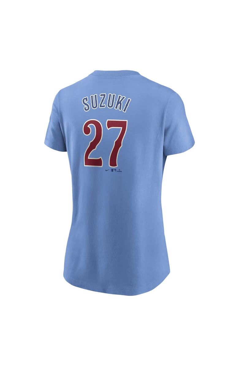Nike Women's Nike Seiya Suzuki Baby Blue Chicago Cubs Fuse Name & Number T-Shirt, Alternate, color, Light Blue
