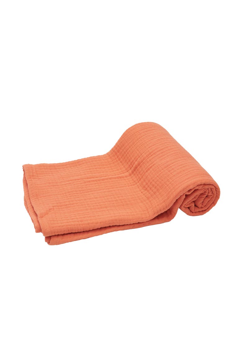 Ryker Melon Throw Blanket, Main, color, Orange