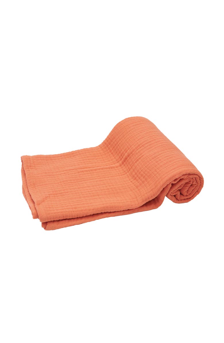 carol & frank Ryker Melon Throw Blanket, Main, color, Orange